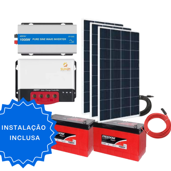 Kit Solar Completo 550Wp Rural (Incluso Instalação)