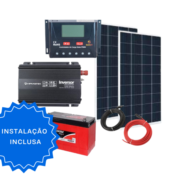 Kit Solar Economic 300W - Instalação Inclusa