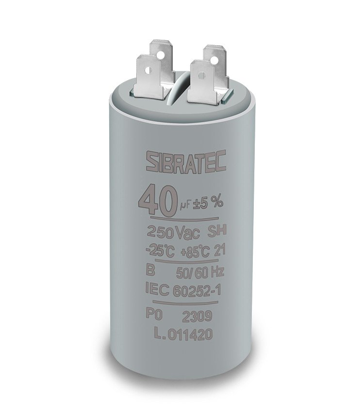 capacitor permanente 40uf 250v com terminal - lojatesla