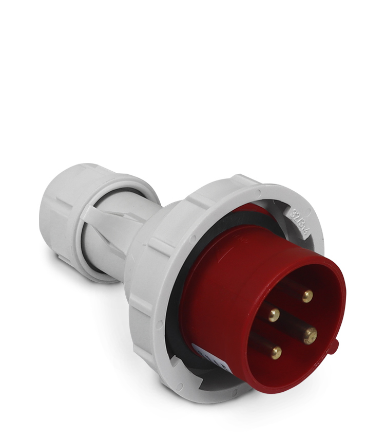 plug polarizado 3p+t 32a 6h vermelho ip67 loja tesla