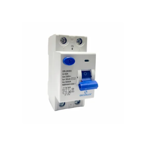 Disjuntor Residual 63A 30mA 2 Polos - DecorLux
